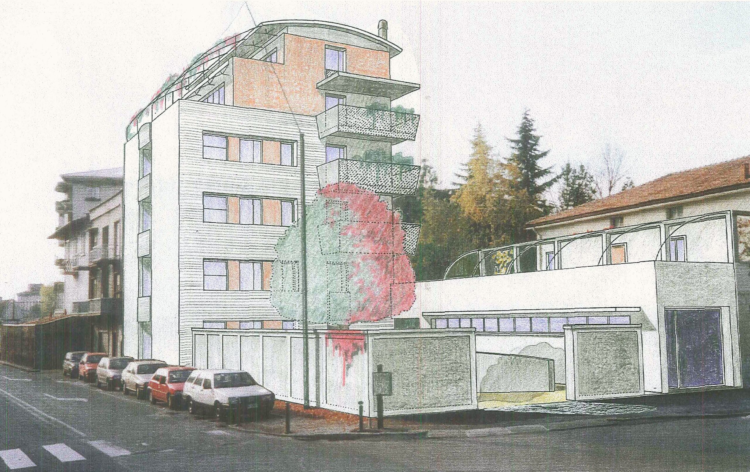 In Comune di Bergamo:progetto di edificio condominiale